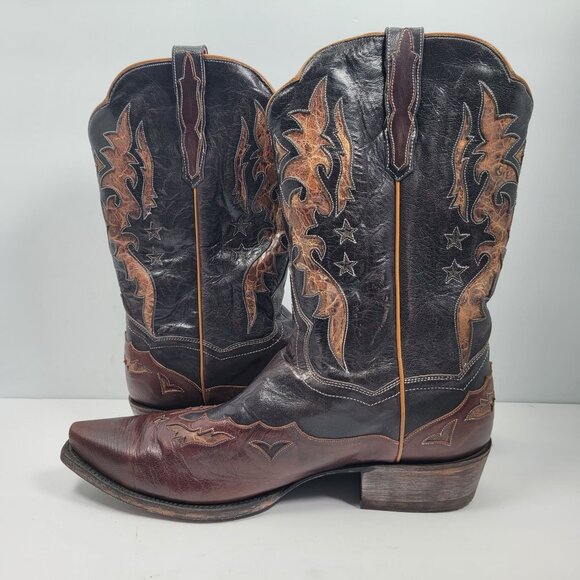 Dan Post Men's Brown Black Western Cowboy Boots DP2565 US Size 13D - Picture 6 of 11